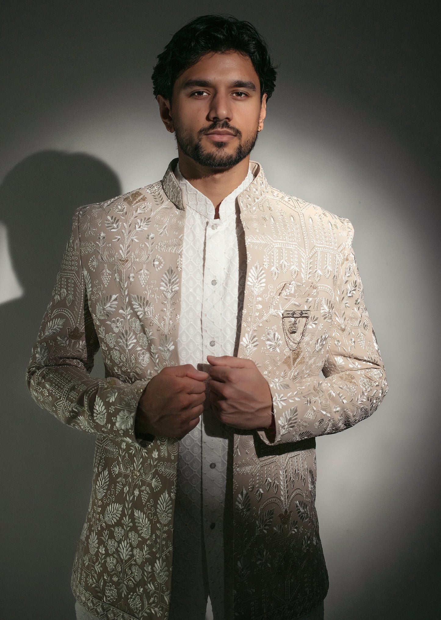 Luxury Mid-Length Sherwani Set