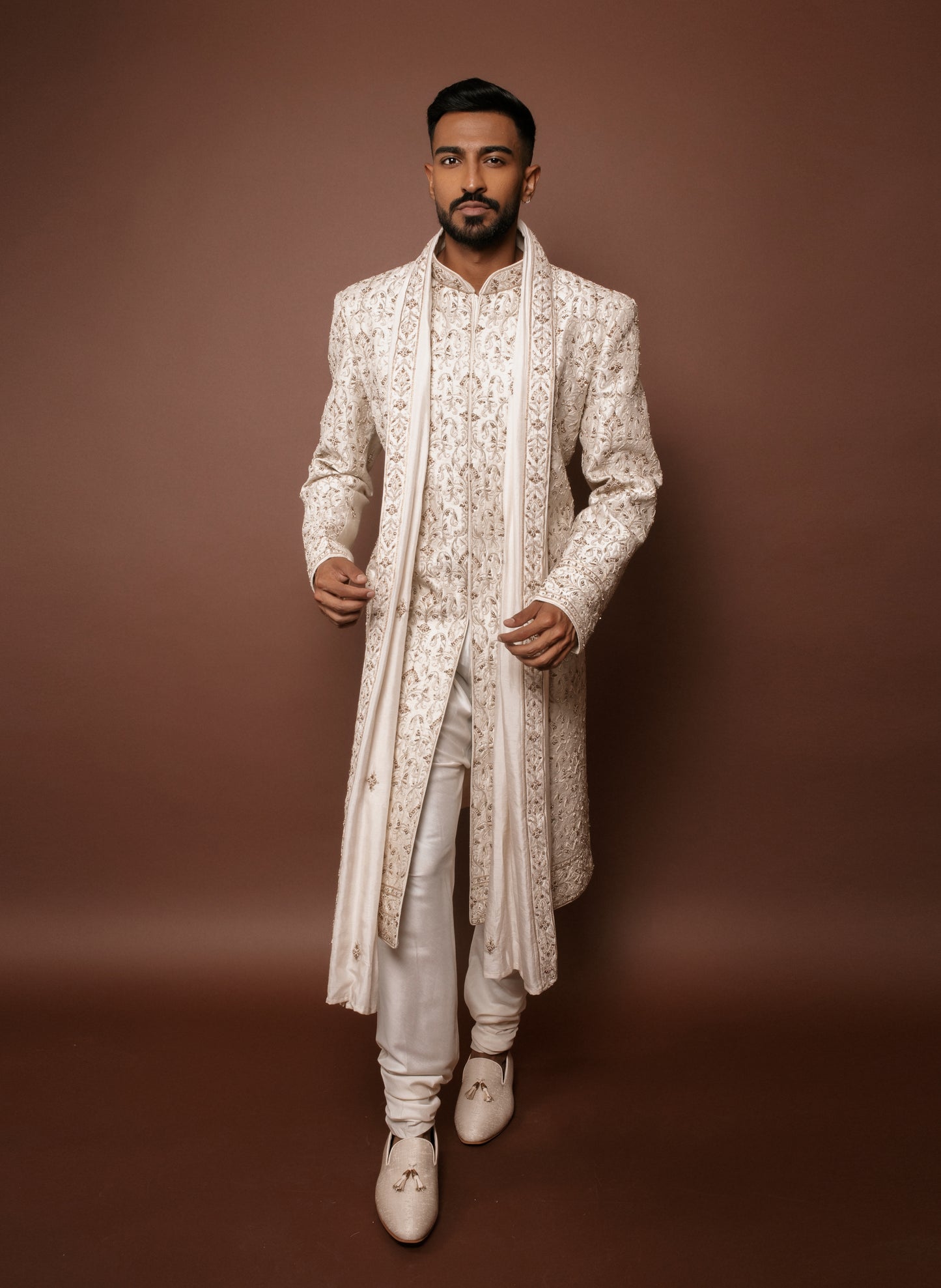 Pearl Embroidered Sherwani Set