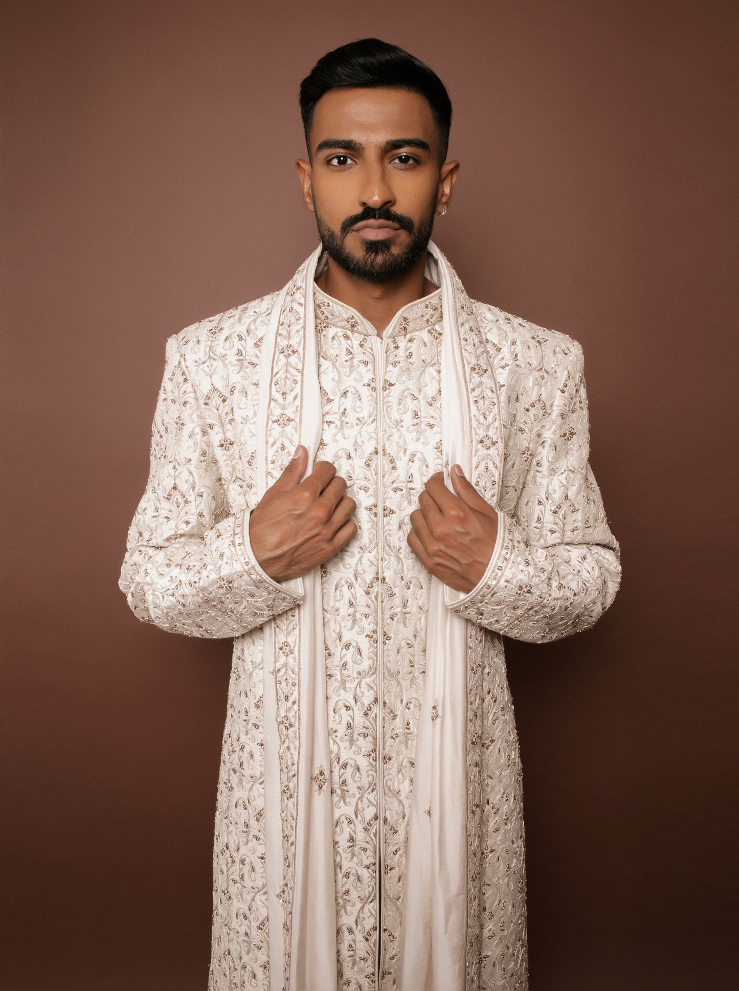 Pearl Embroidered Sherwani Set