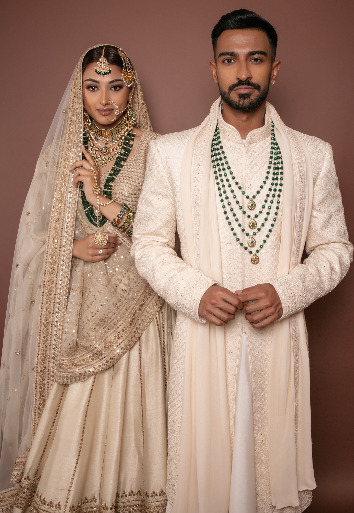 Lucknowi Hand Embroidered Sherwani Set