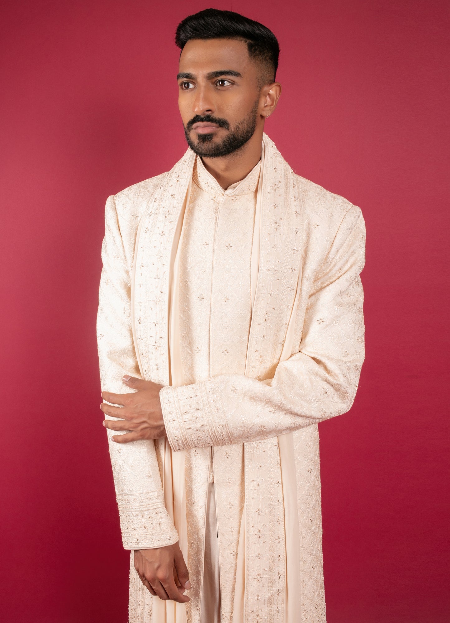 Pearl Lucknowi Sherwani Set