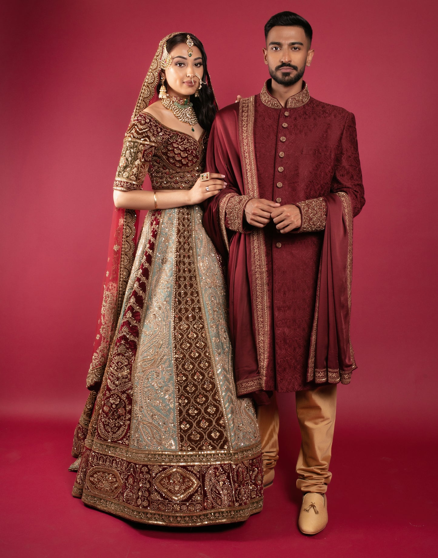 Hand Embroidered Sherwani Set
