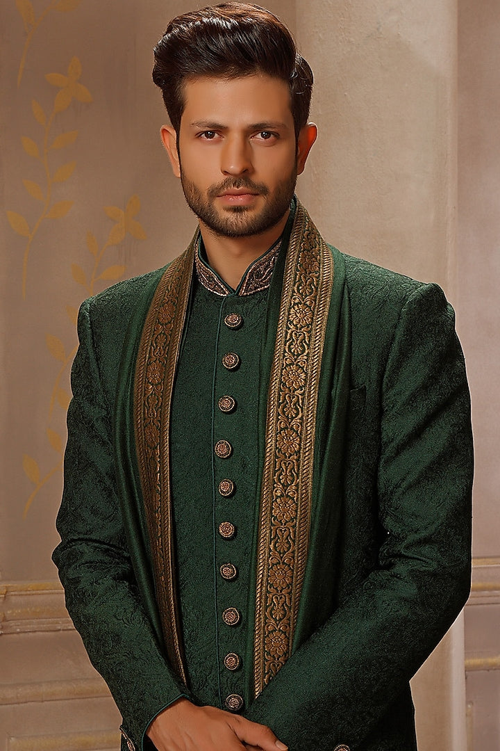 Hand Embroidered Sherwani Set