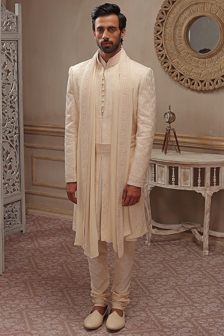 Pearl Embroidered Sherwani Set