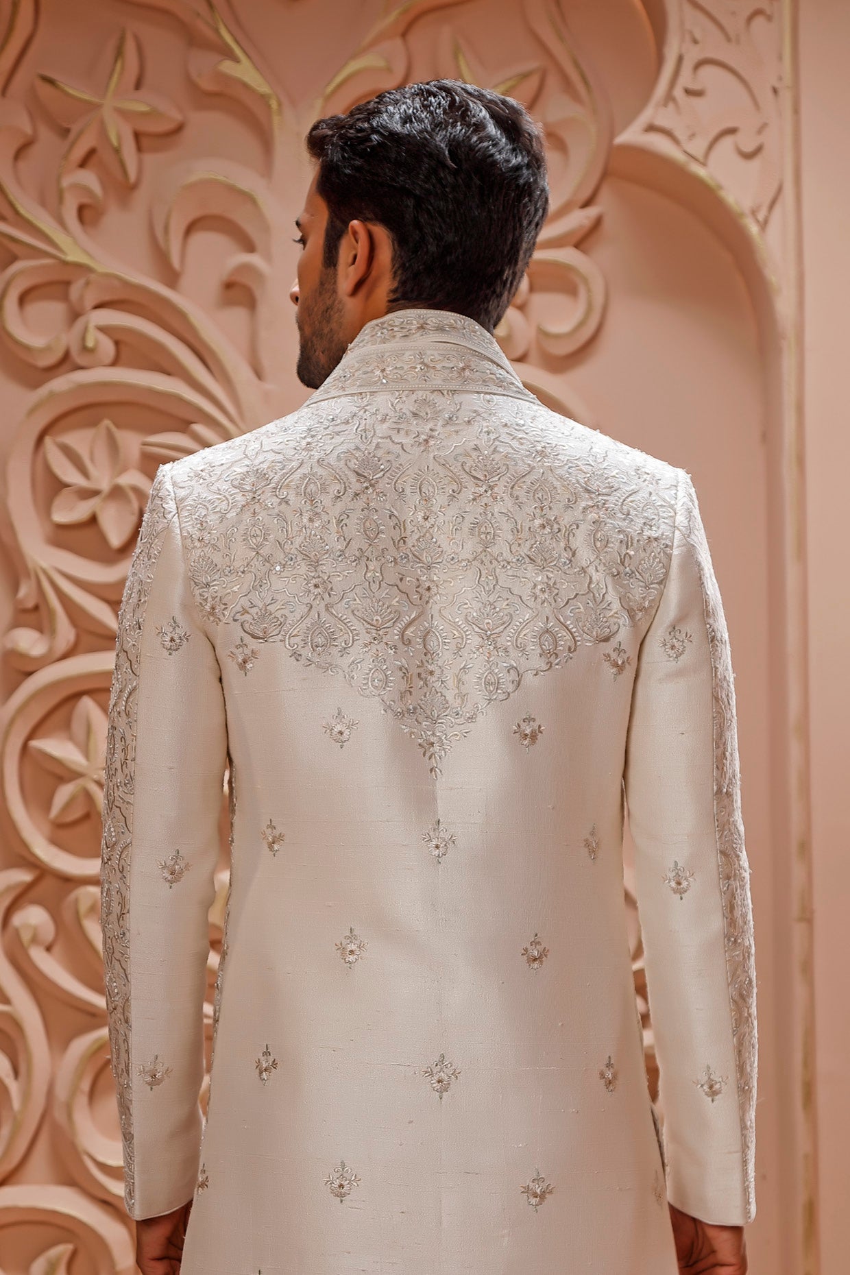 Pearl Embroidered Sherwani Set