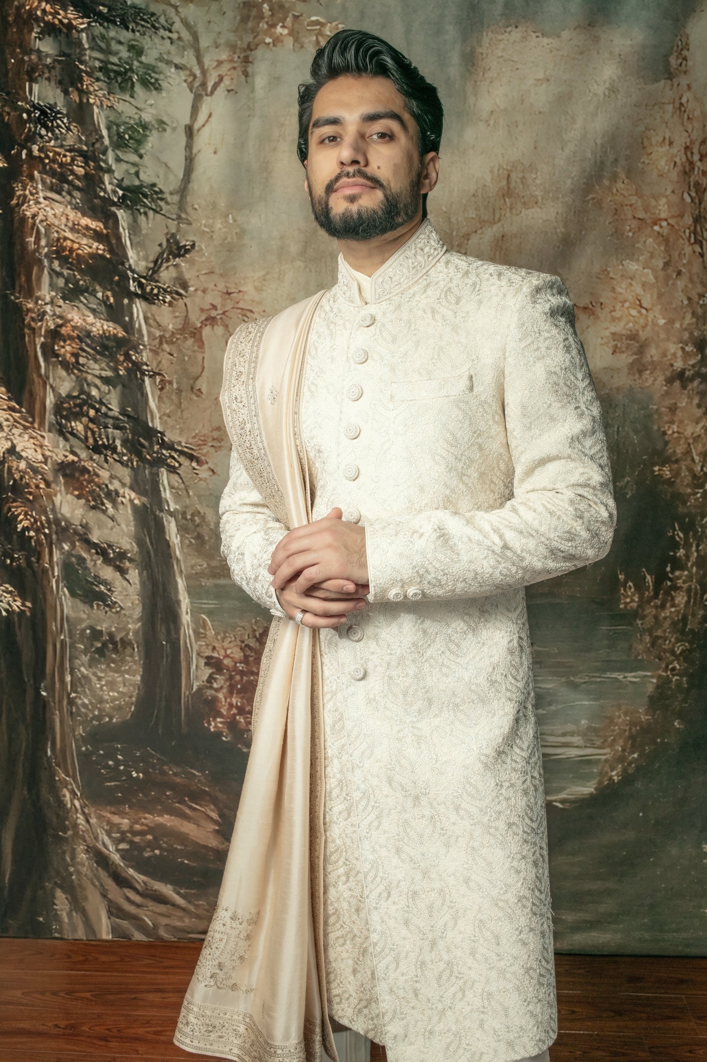 Pearl Embroidered Sherwani Set
