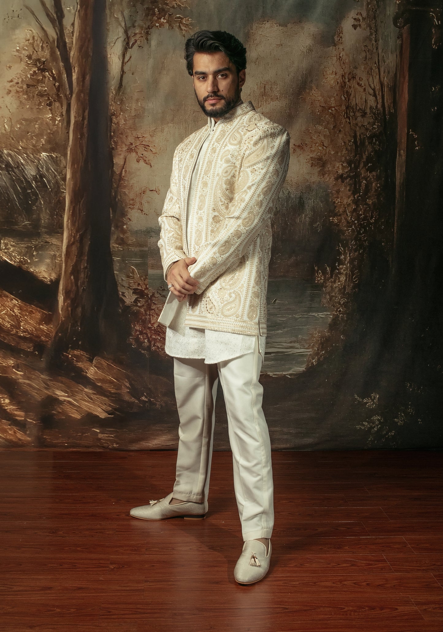 Luxury Open Mid-Length Jacket Set