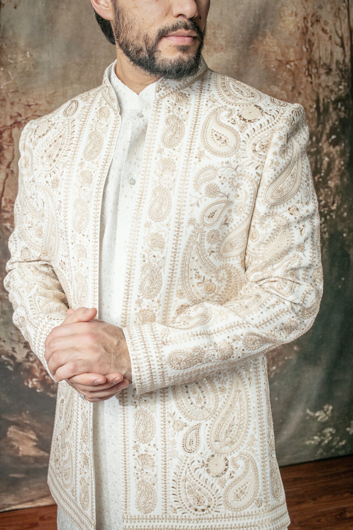 Luxury Open Mid-Length Jacket Set