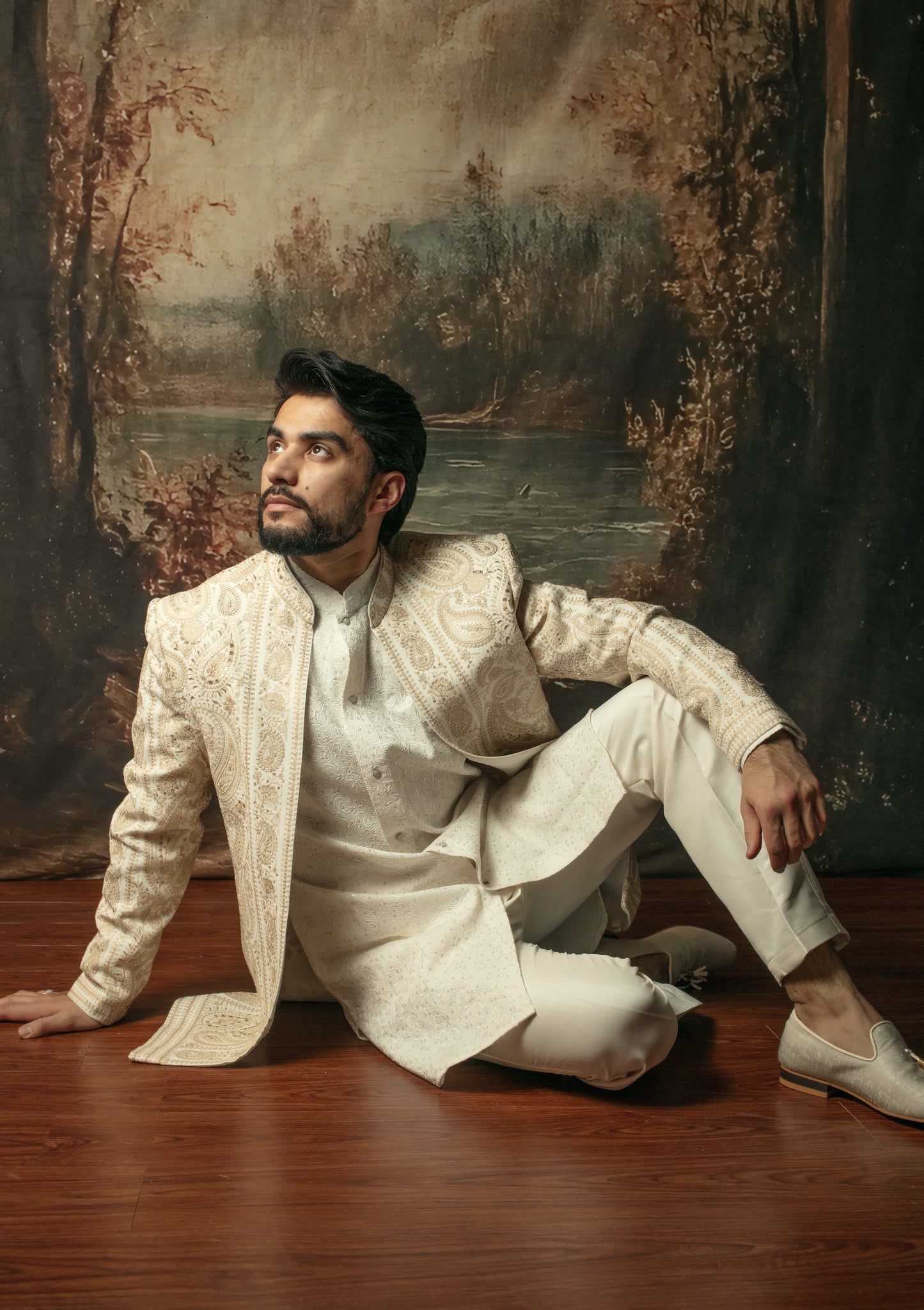 Luxury Open Mid-Length Jacket Set