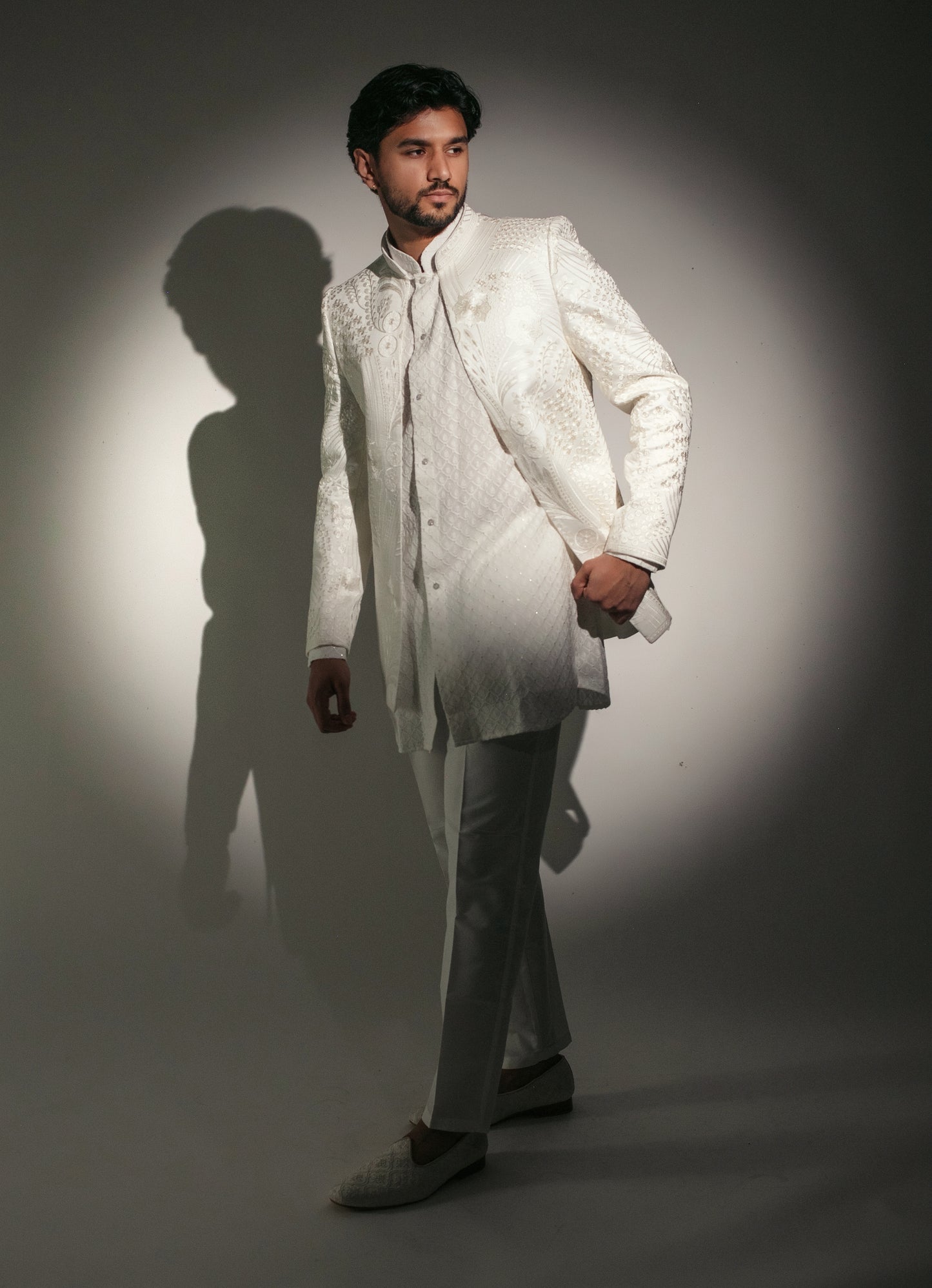 Luxury Mid-Length Sherwani Set