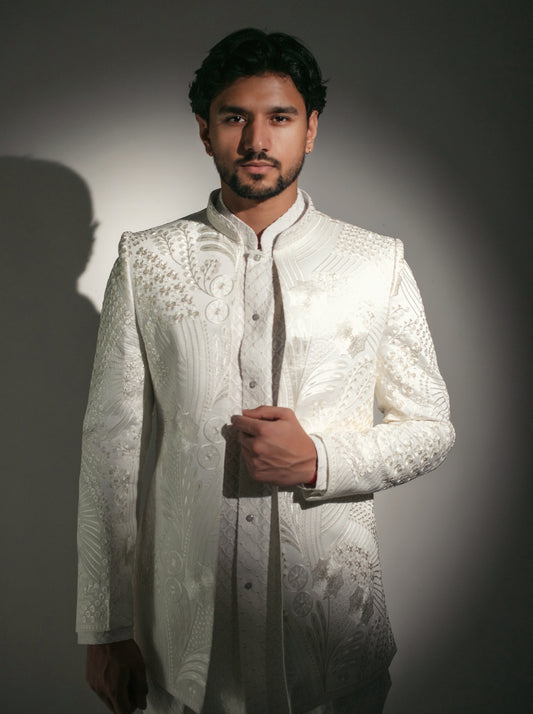 Luxury Mid-Length Sherwani Set