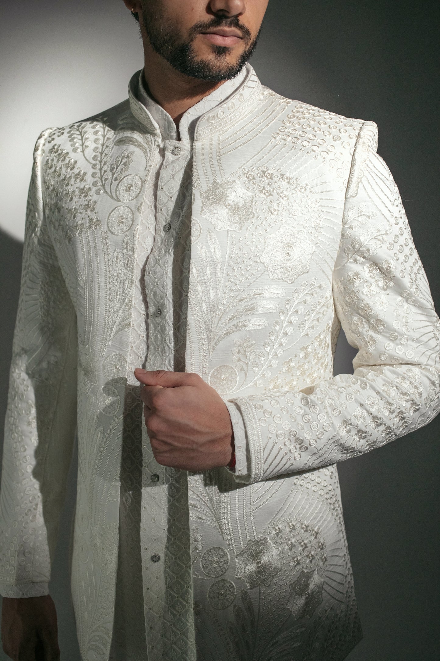 Luxury Mid-Length Sherwani Set