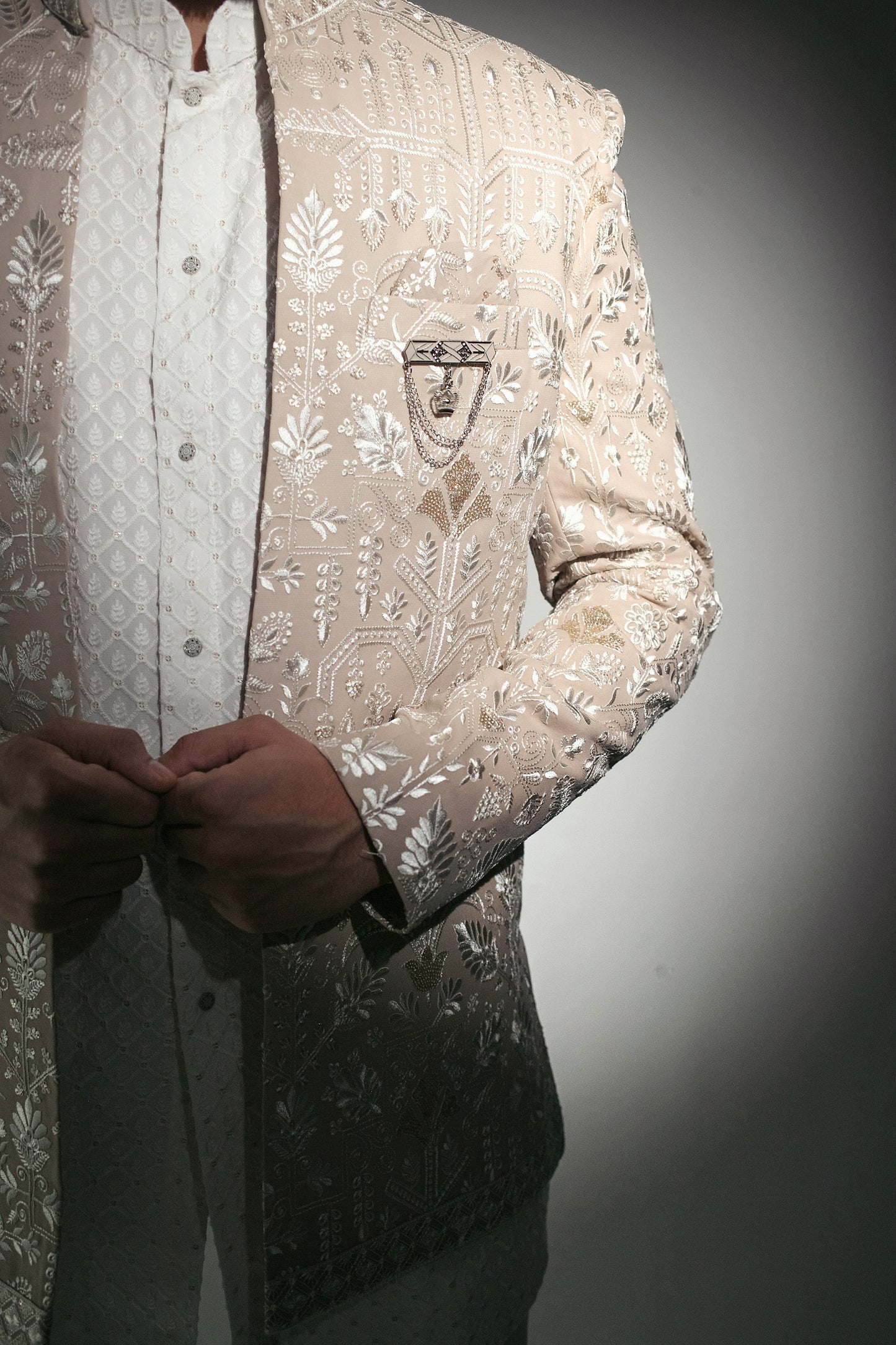 Luxury Mid-Length Sherwani Set