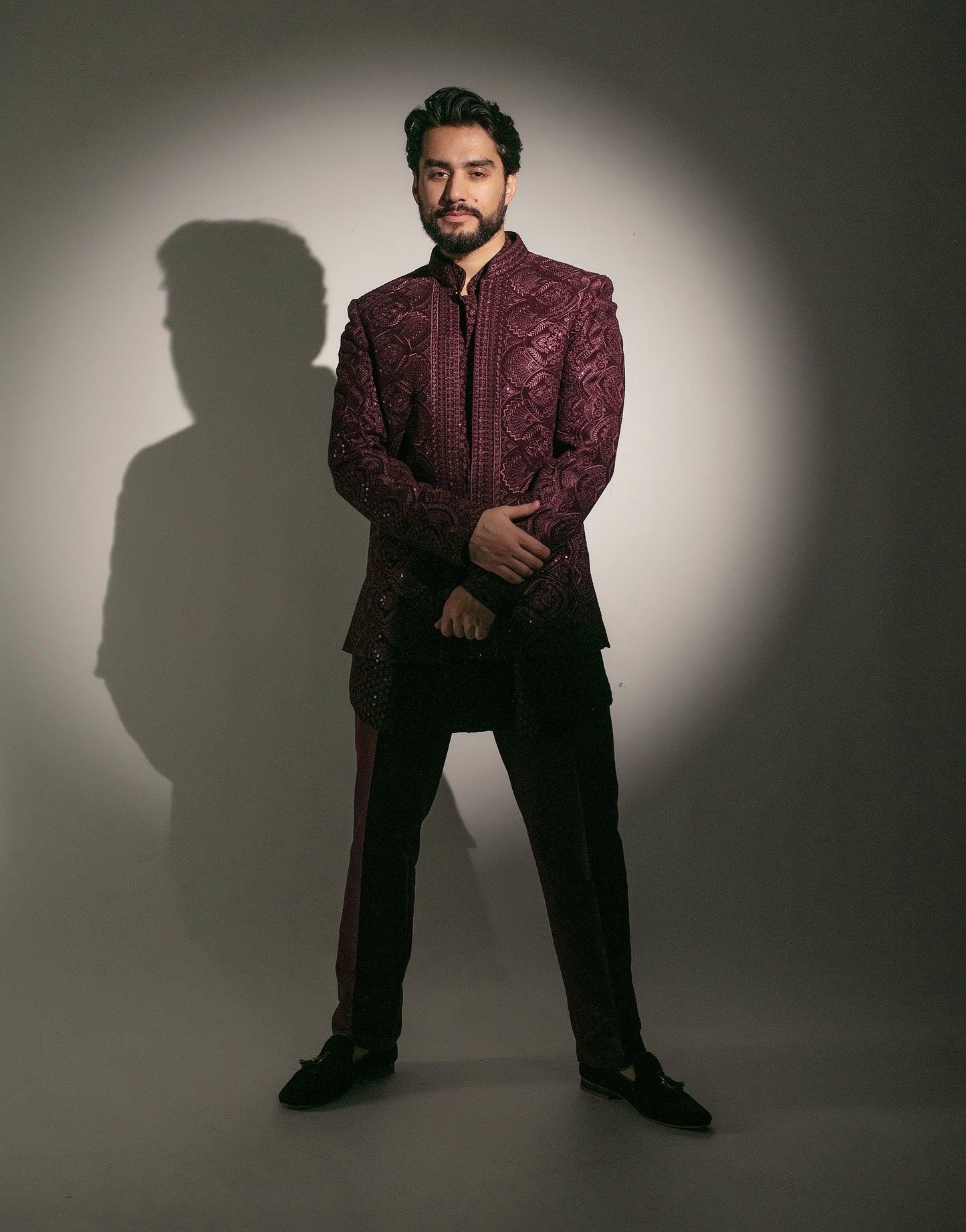 Luxury Open Mid-Length Jacket Set
