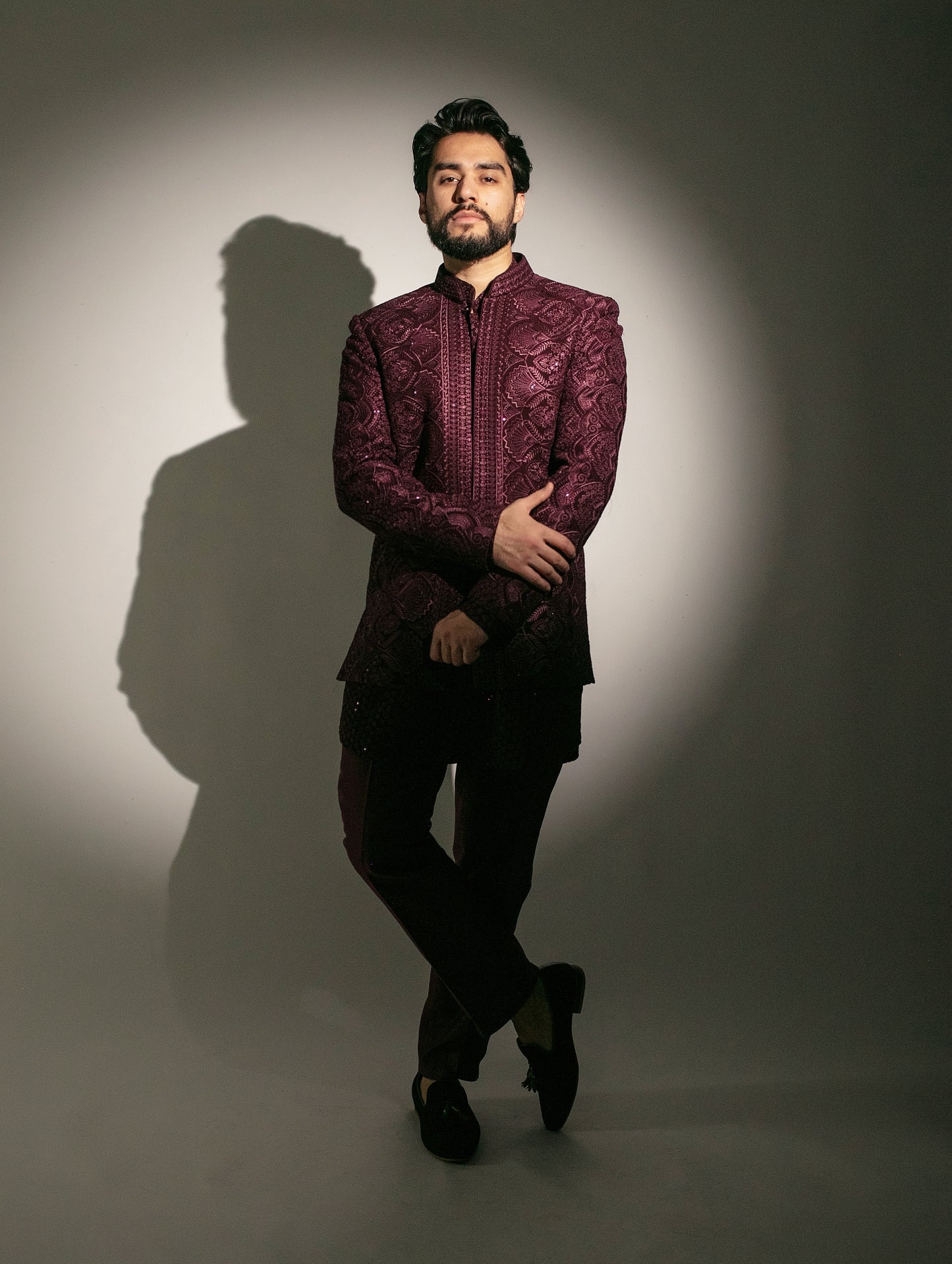 Luxury Open Mid-Length Jacket Set