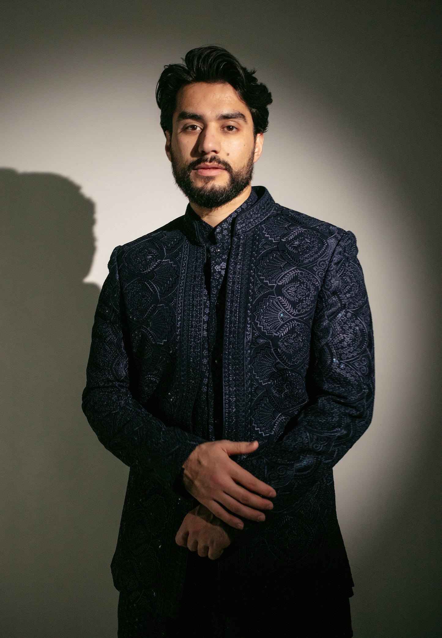 Luxury Open Mid-Length Jacket Set