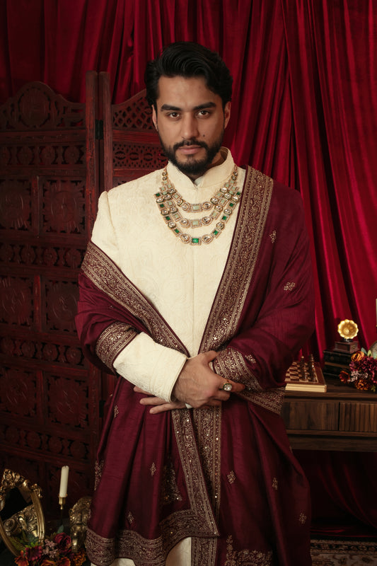 Hand Embroidered Sherwani Set