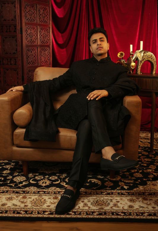 Digital Embroidered Sherwani Set