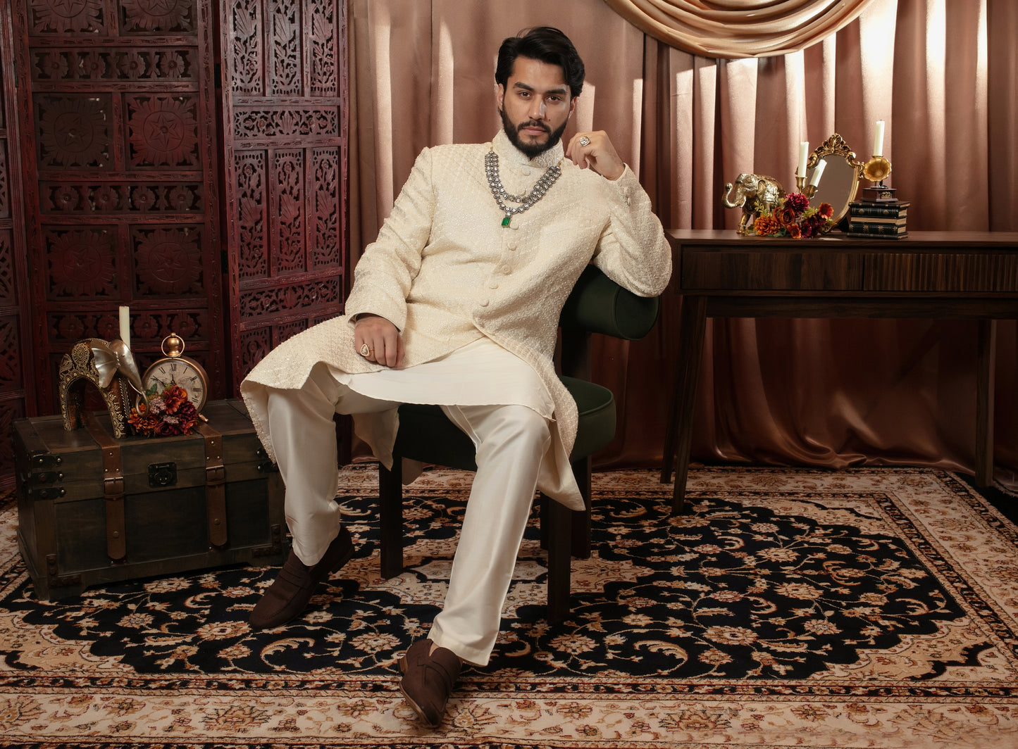 Embroidered Sherwani Set