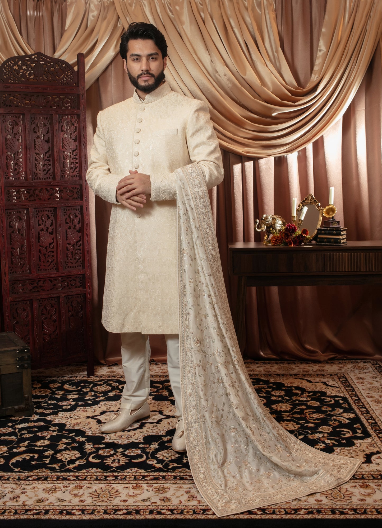 Digital Embroidered Sherwani Set