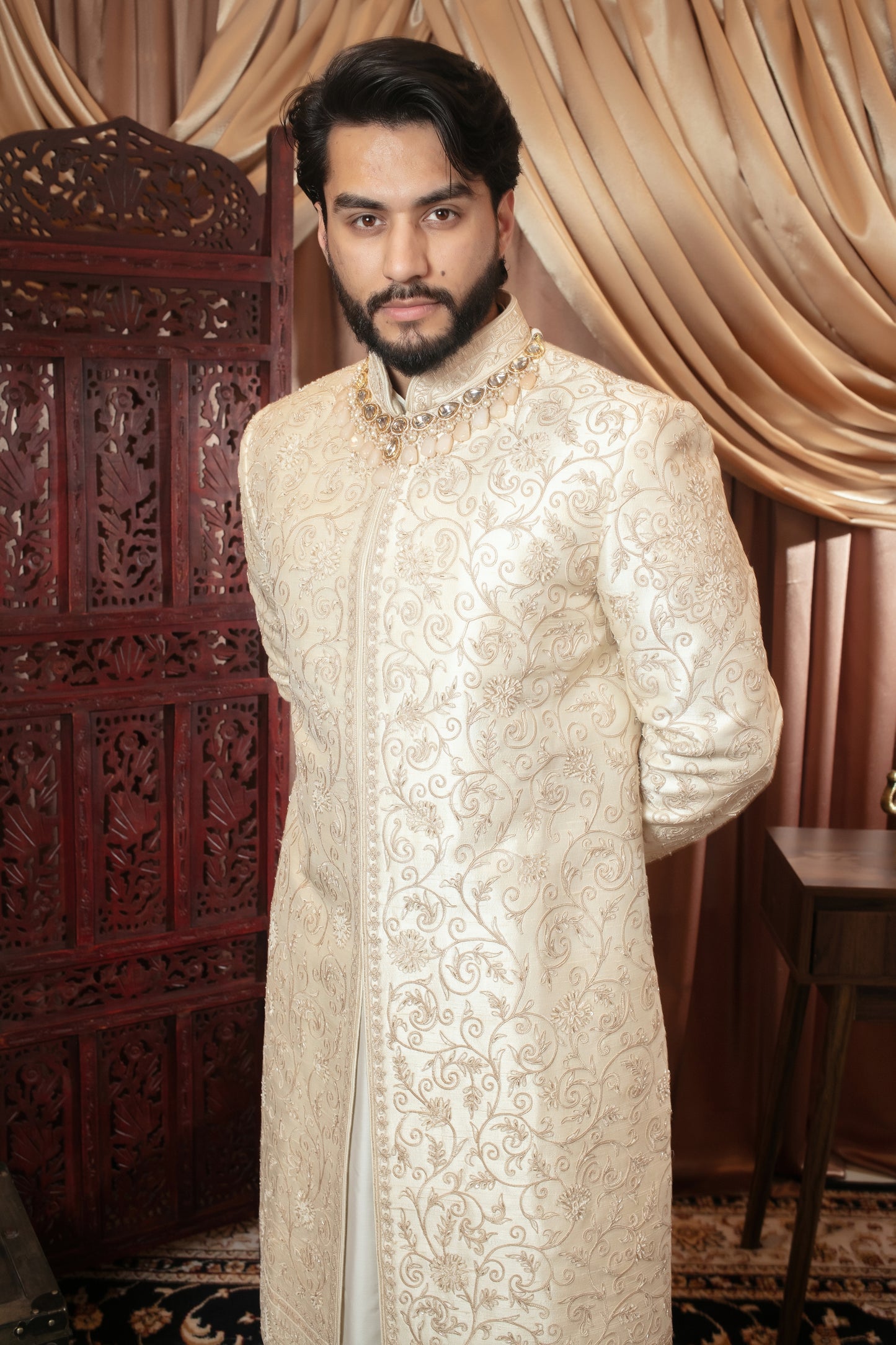 Pearl Embroidered Sherwani Set