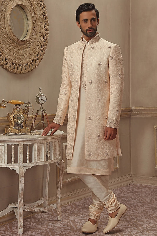 Blush Hand Embroidered Sherwani